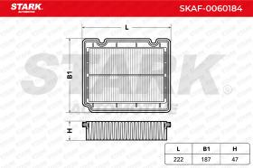 STARK RECAMBIOS SKAF0060184 - AIR FILTER