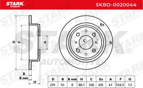 STARK RECAMBIOS SKBD0020044 - BRAKE DISC