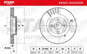 STARK RECAMBIOS SKBD0020059 - BRAKE DISC