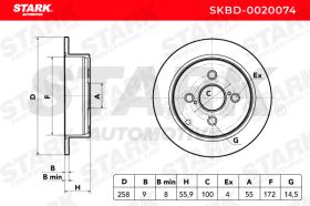 STARK RECAMBIOS SKBD0020074 - BRAKE DISC