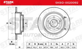 STARK RECAMBIOS SKBD0020092 - BRAKE DISC