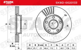 STARK RECAMBIOS SKBD0020133 - BRAKE DISC