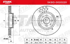 STARK RECAMBIOS SKBD0020220 - BRAKE DISC