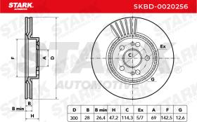 STARK RECAMBIOS SKBD0020256 - BRAKE DISC