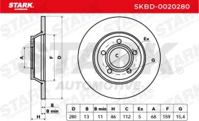 STARK RECAMBIOS SKBD0020280 - BRAKE DISC