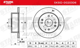 STARK RECAMBIOS SKBD0020306 - BRAKE DISC