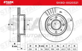 STARK RECAMBIOS SKBD0020321 - BRAKE DISC