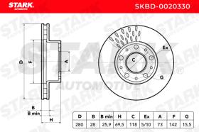 STARK RECAMBIOS SKBD0020330 - BRAKE DISC