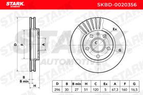 STARK RECAMBIOS SKBD0020356 - BRAKE DISC