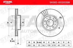 STARK RECAMBIOS SKBD0020358 - BRAKE DISC