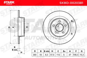 STARK RECAMBIOS SKBD0020381 - BRAKE DISC