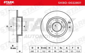 STARK RECAMBIOS SKBD0022801 - BRAKE DISC