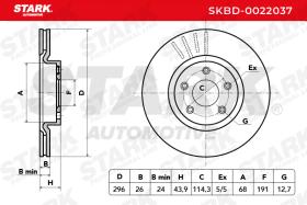 STARK RECAMBIOS SKBD0022037 - BRAKE DISC