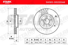 STARK RECAMBIOS SKBD0022046 - BRAKE DISC