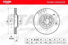 STARK RECAMBIOS SKBD0022133 - BRAKE DISC