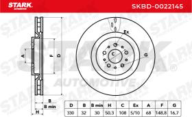 STARK RECAMBIOS SKBD0022145 - BRAKE DISC