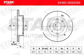 STARK RECAMBIOS SKBD0022150 - BRAKE DISC