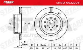 STARK RECAMBIOS SKBD0022206 - BRAKE DISC