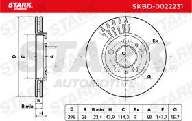 STARK RECAMBIOS SKBD0022231 - BRAKE DISC