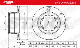 STARK RECAMBIOS SKBD0022236 - BRAKE DISC