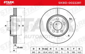 STARK RECAMBIOS SKBD0022281 - BRAKE DISC