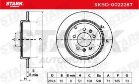 STARK RECAMBIOS SKBD0022287 - BRAKE DISC