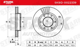 STARK RECAMBIOS SKBD0022339 - BRAKE DISC