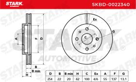 STARK RECAMBIOS SKBD0022340 - BRAKE DISC