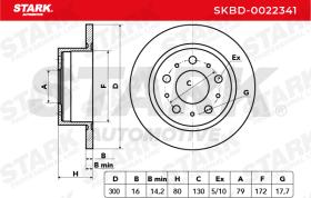 STARK RECAMBIOS SKBD0022341 - BRAKE DISC