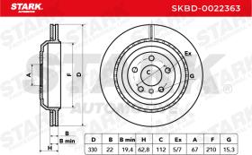 STARK RECAMBIOS SKBD0022363 - BRAKE DISC