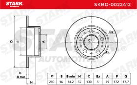 STARK RECAMBIOS SKBD0022412 - BRAKE DISC