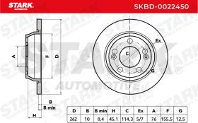 STARK RECAMBIOS SKBD0022450 - BRAKE DISC