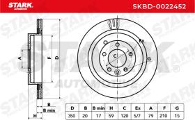 STARK RECAMBIOS SKBD0022452 - BRAKE DISC