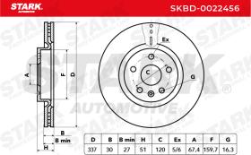 STARK RECAMBIOS SKBD0022456 - BRAKE DISC