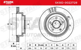 STARK RECAMBIOS SKBD0022728 - BRAKE DISC