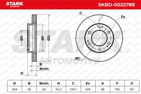 STARK RECAMBIOS SKBD0022788 - BRAKE DISC