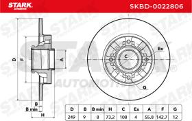 STARK RECAMBIOS SKBD0022806 - BRAKE DISC