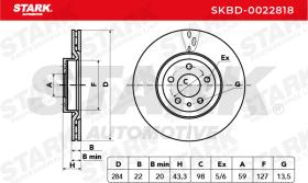 STARK RECAMBIOS SKBD0022818 - BRAKE DISC