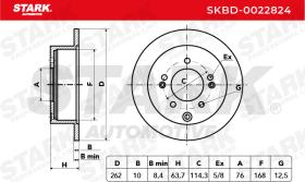 STARK RECAMBIOS SKBD0022824 - BRAKE DISC