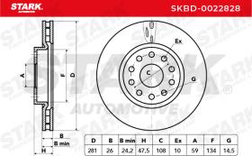 STARK RECAMBIOS SKBD0022828 - BRAKE DISC