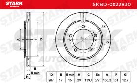 STARK RECAMBIOS SKBD0022830 - BRAKE DISC