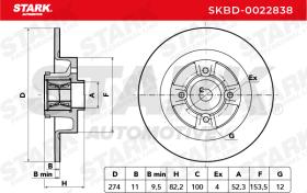 STARK RECAMBIOS SKBD0022838 - BRAKE DISC