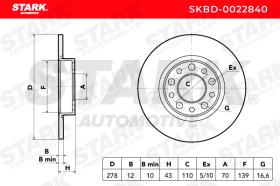 STARK RECAMBIOS SKBD0022840 - BRAKE DISC