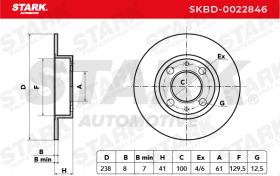 STARK RECAMBIOS SKBD0022846 - BRAKE DISC