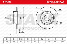 STARK RECAMBIOS SKBD0022849 - BRAKE DISC