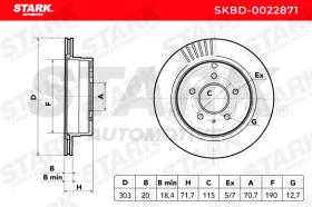 STARK RECAMBIOS SKBD0022871 - BRAKE DISC