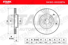 STARK RECAMBIOS SKBD0022874 - BRAKE DISC