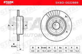 STARK RECAMBIOS SKBD0022889 - BRAKE DISC