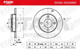 STARK RECAMBIOS SKBD0022892 - BRAKE DISC