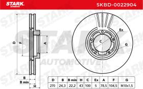 STARK RECAMBIOS SKBD0022904 - BRAKE DISC